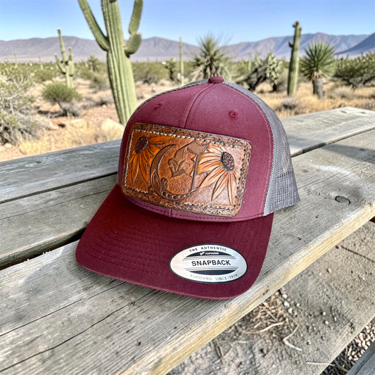 Sunflower Letter Patch Hat - Adult Snapback