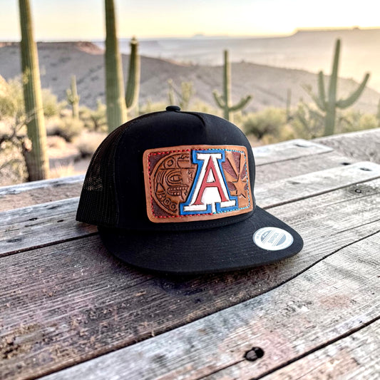 University of Arizona Leather Patch Hat - Adult Snapback
