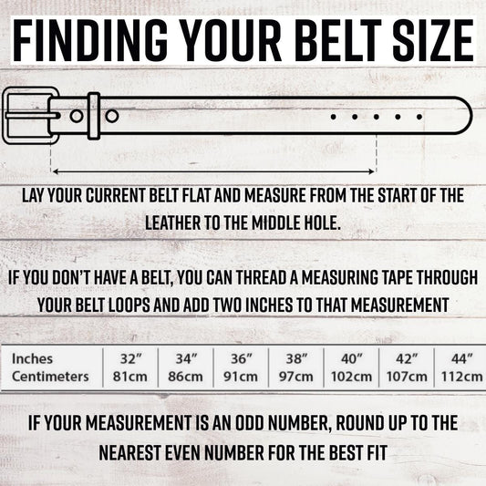 Handmade Leather Belt with Silver Buckle