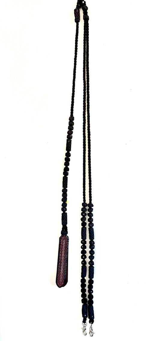 Mule Tape Romal Reins, 4 strand braid, 20oz, 60 button Romal Reins- Made to order - Assorted colors