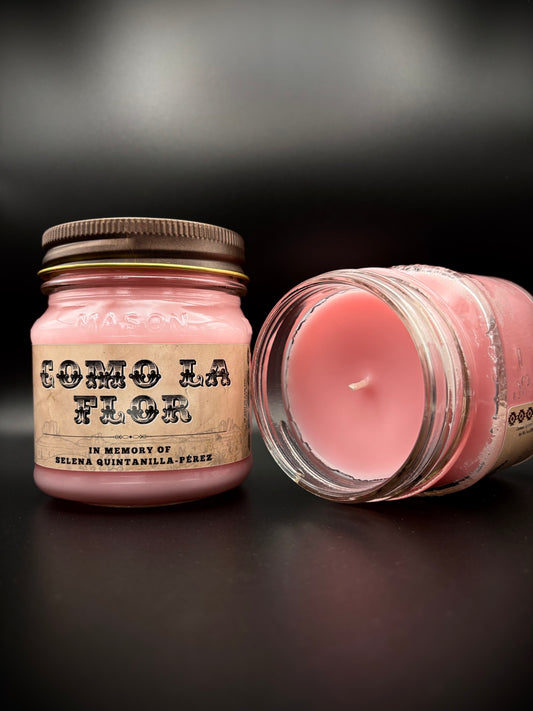 Como La Flor (Bohemian Rose Scent): Western/Rustic Candles, Hand-Poured in Arizona, Coconut Apricot Soy Wax