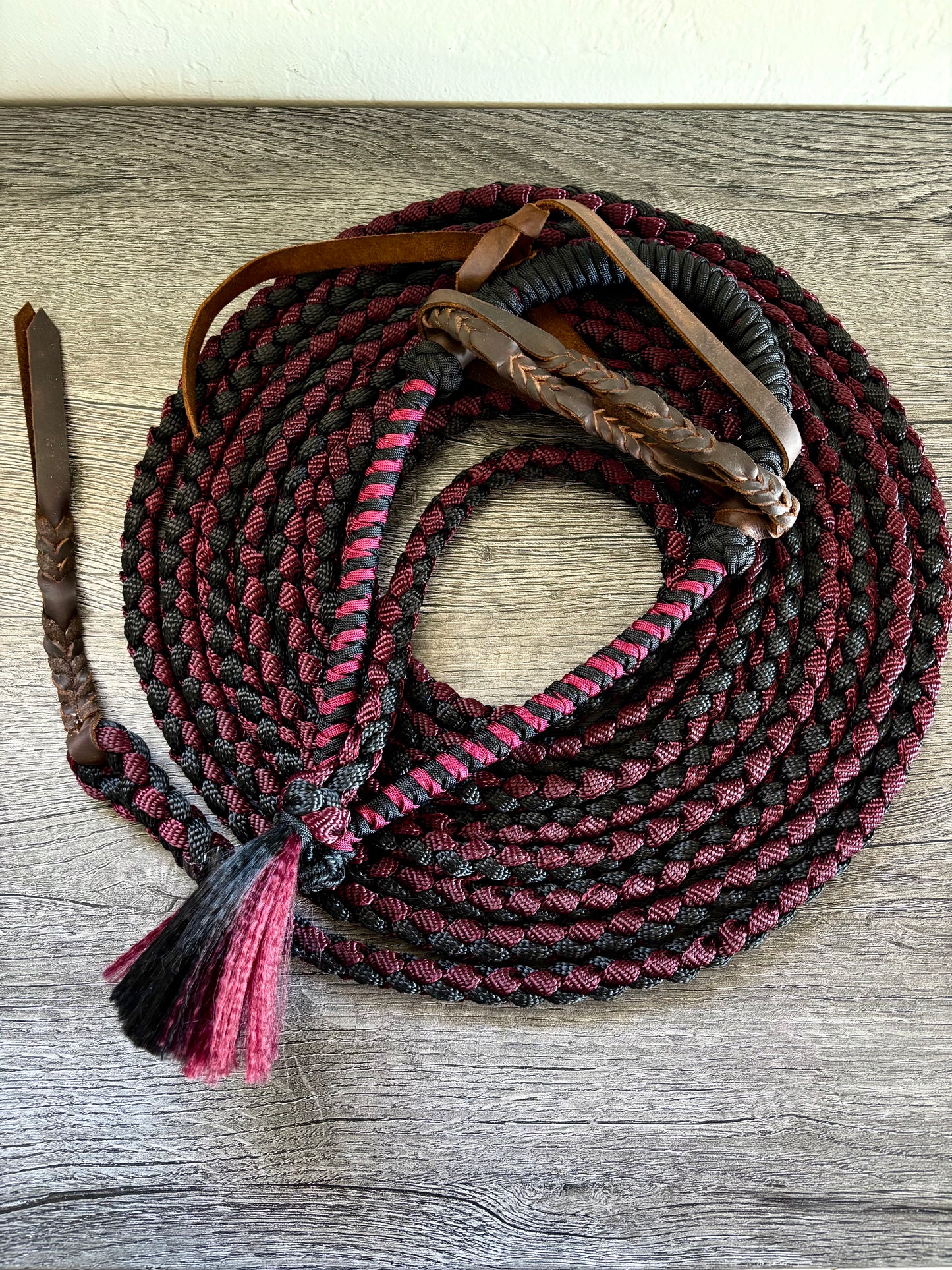 CUSTOM Lariat Hackamore with Braided Core and Mecate Set - Fits most Horses - Made to Order