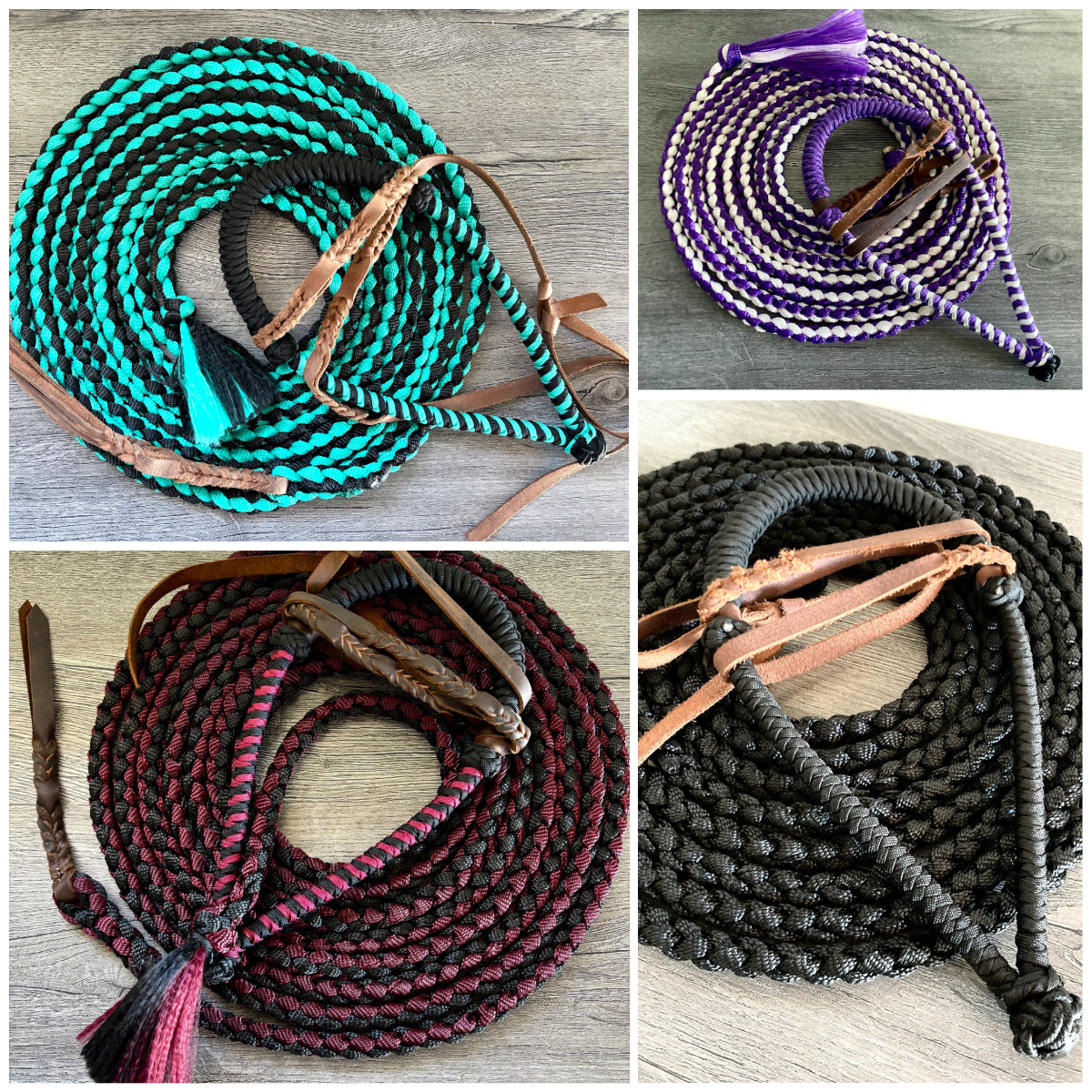 CUSTOM Lariat Hackamore with Braided Core and Mecate Set - Fits most Horses - Made to Order