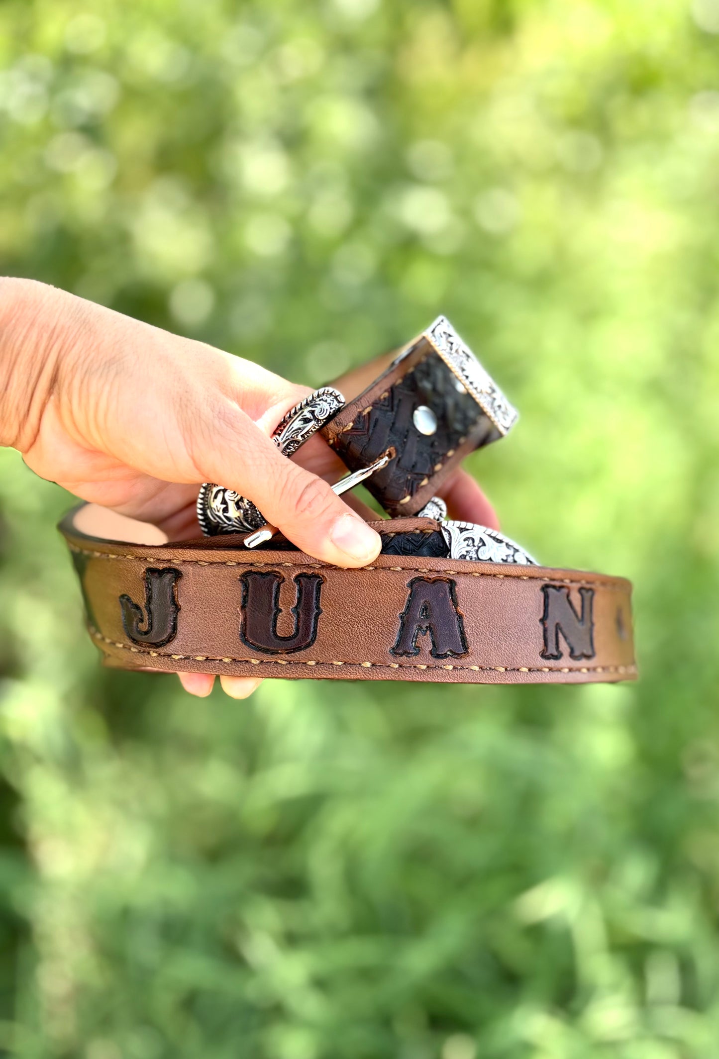 PERSONALIZE! Handmade Leather Belt with Buckle