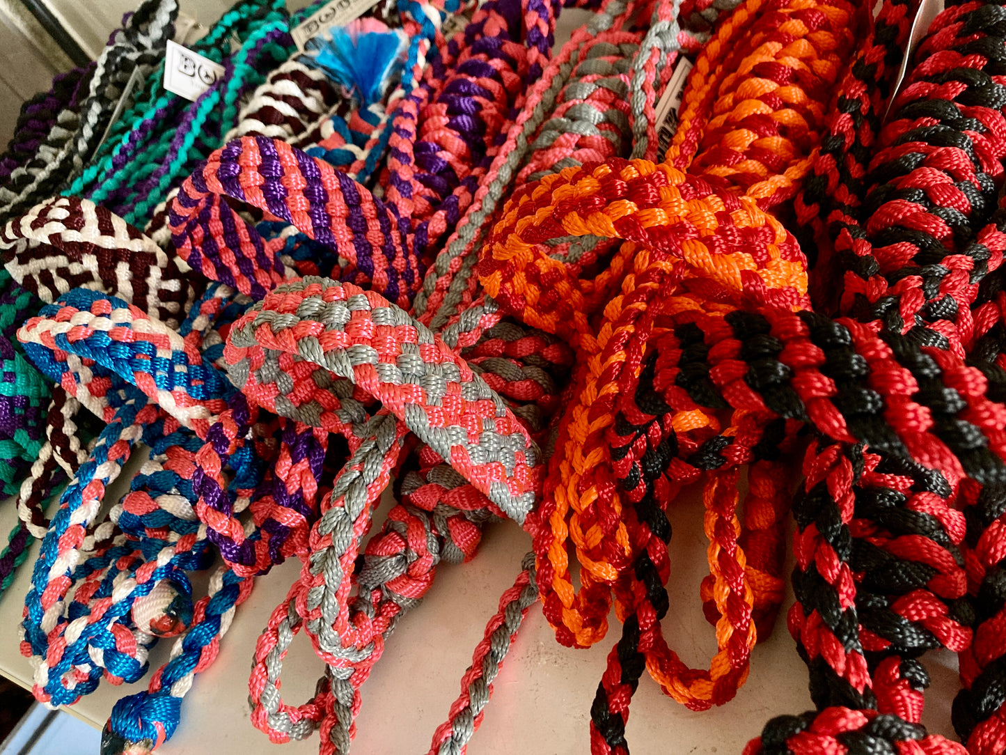 Mule Tape Halters with 8ft Lead - Multi color! Made to Order - All sizes