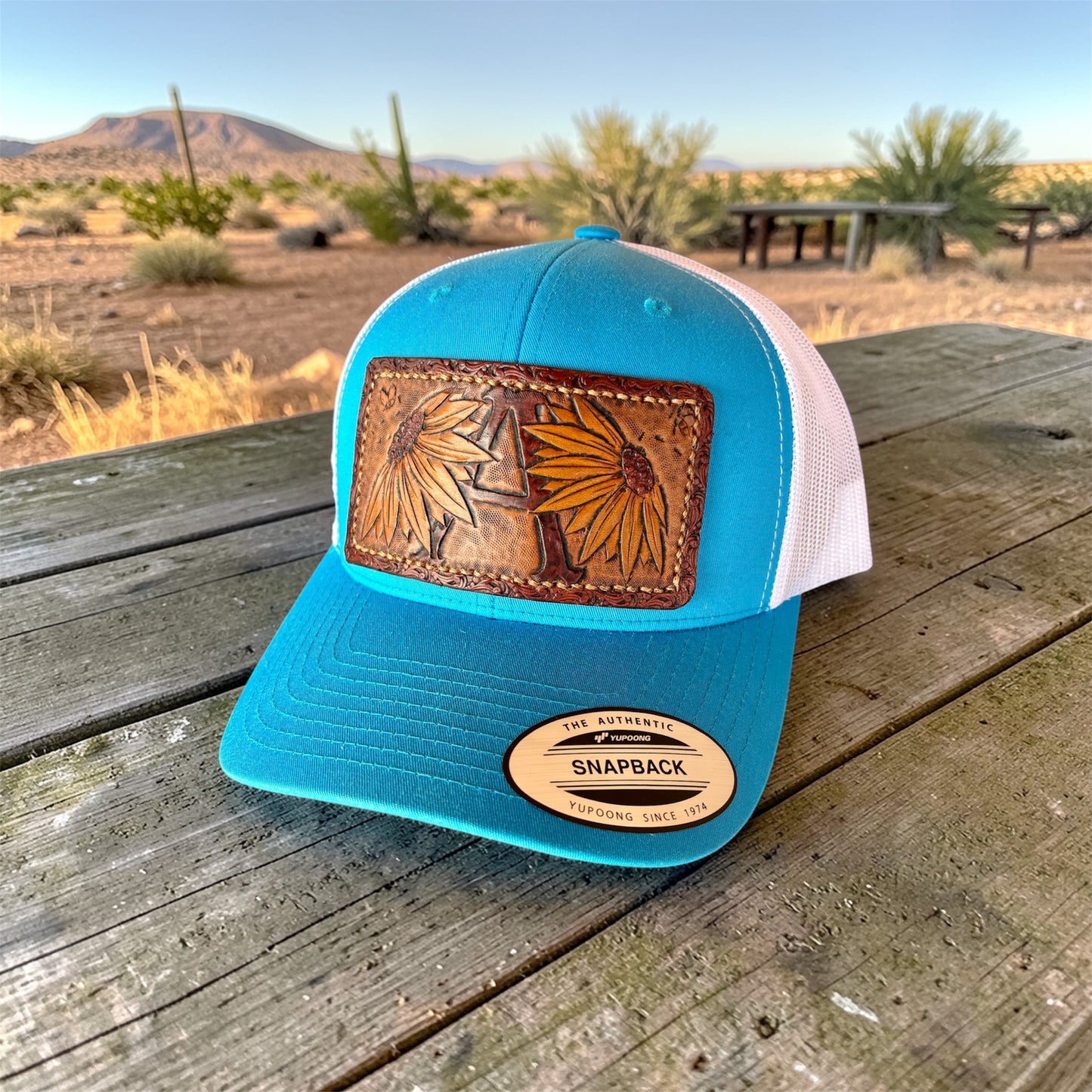 Sunflower Letter Patch Hat - Adult Snapback