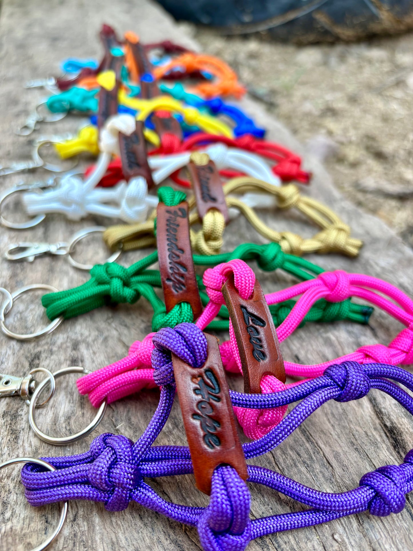 Words of Inspiration Leather Halter Keychain - Gift Items