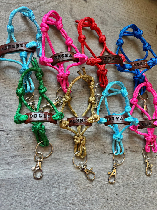 Personalized Horse Halter Key Chains - Assorted colors - Gift items
