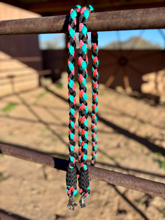 Mule Tape Roping Reins (Round Braid)