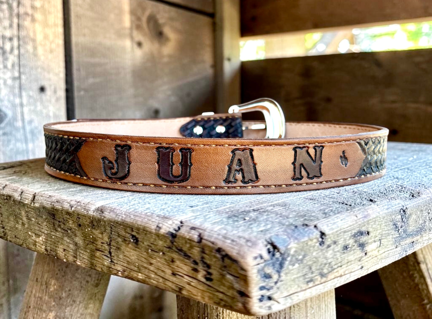 PERSONALIZE! Handmade Leather Belt with Buckle