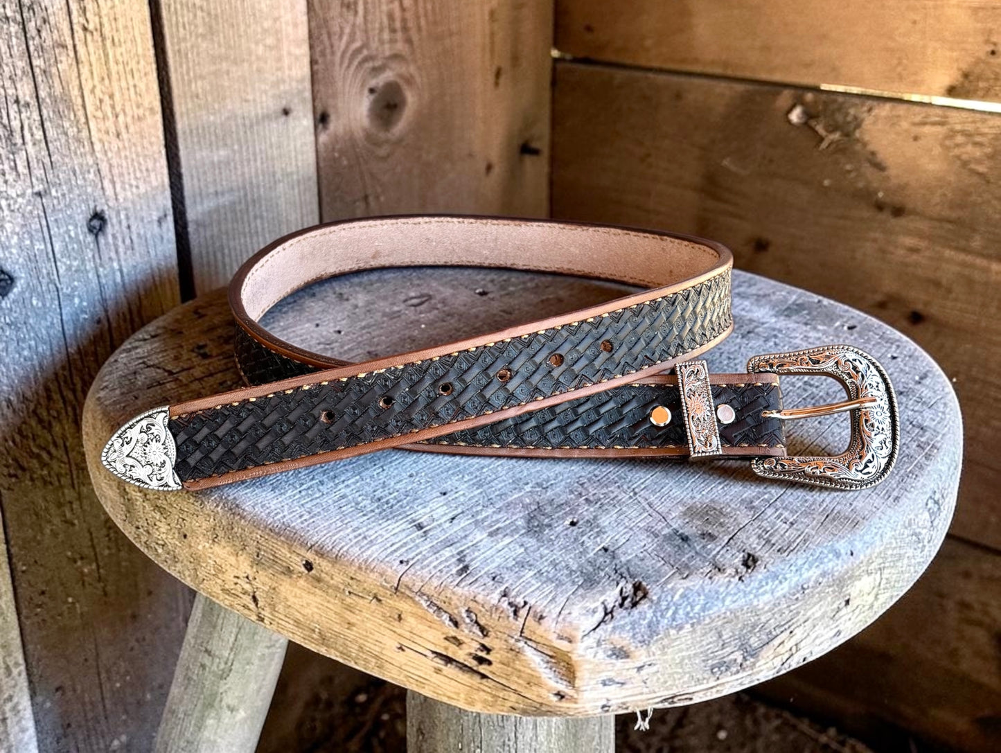 PERSONALIZE! Handmade Leather Belt with Buckle