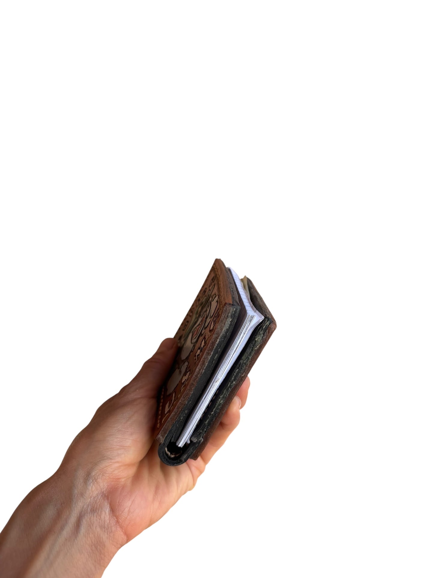 USMC Devil Dog Money Book Wallet - Hermann Oak Leather