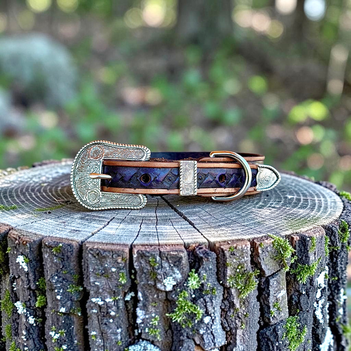 Handmade Western Leather Dog Collar | Personalized & Hand Stamped