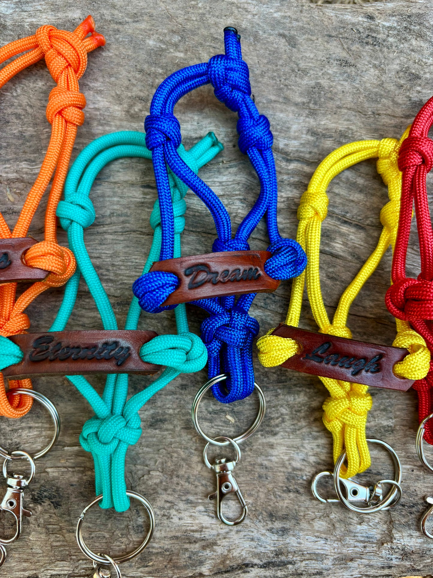 Words of Inspiration Leather Halter Keychain - Gift Items