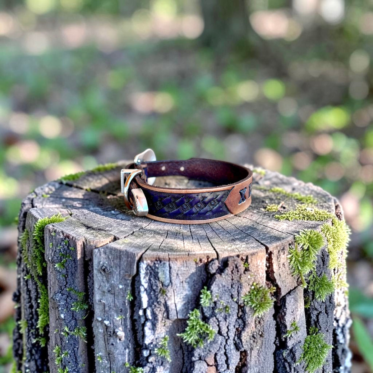 Handmade Western Leather Dog Collar | Personalized & Hand Stamped
