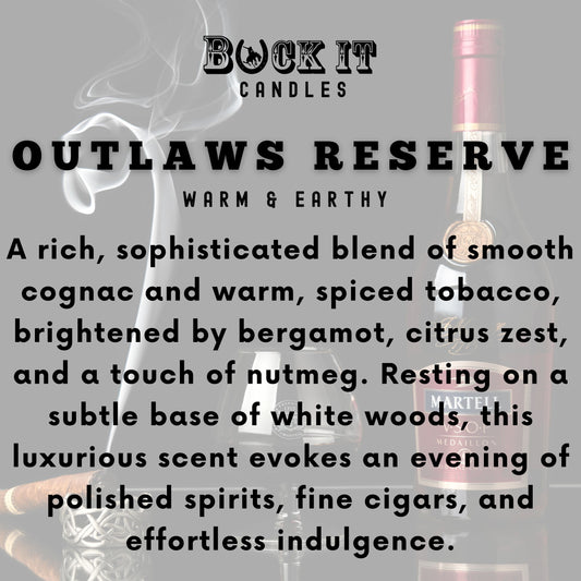 Outlaws Reserve Candle(Cognac and Cigars Scent)