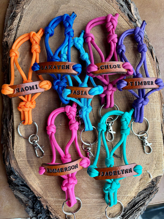 Personalized Horse Halter Key Chains