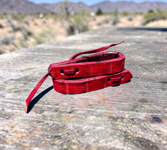 Exotic Water Loop Straps Rein Replacements - Caiman Alligator