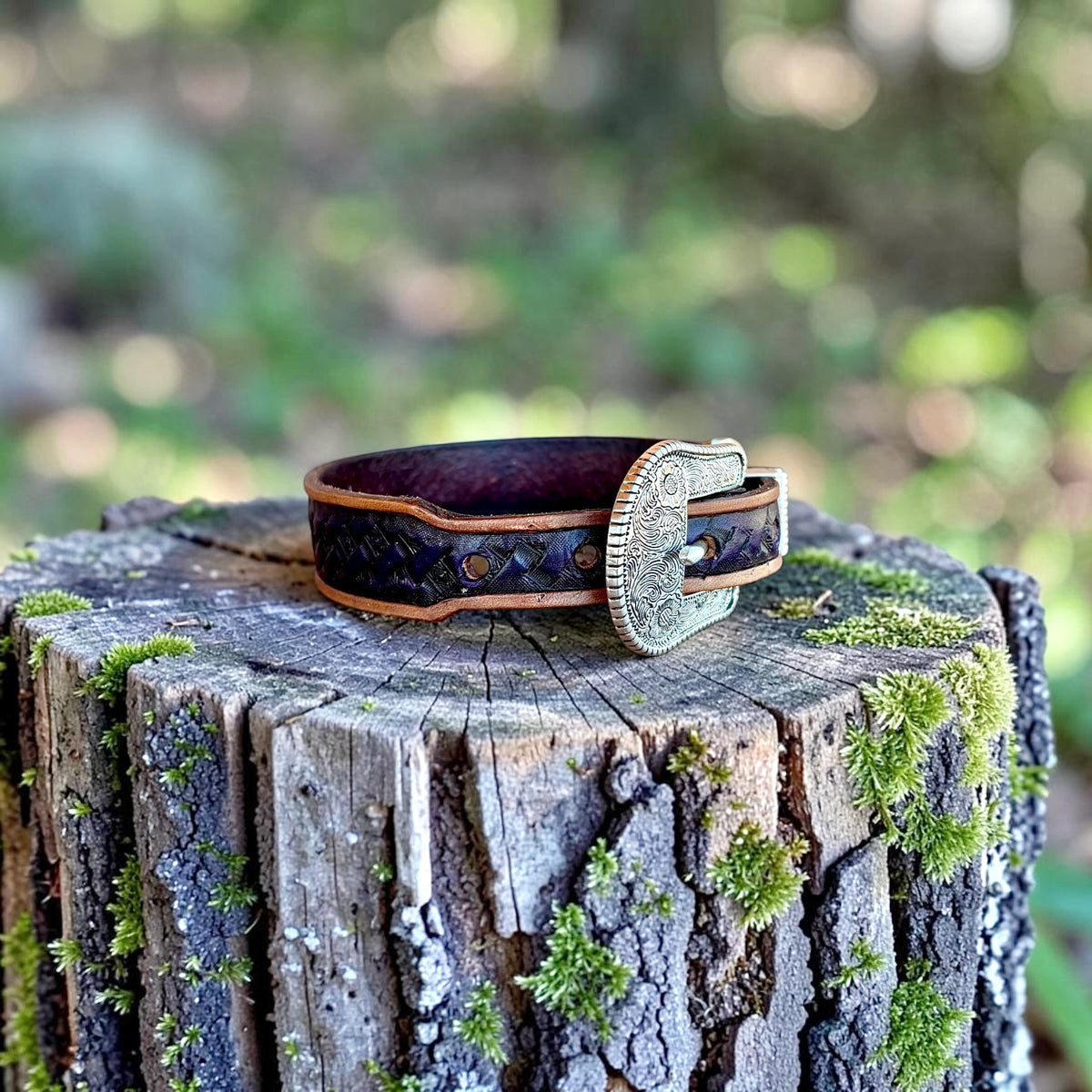 Handmade Western Leather Dog Collar | Personalized & Hand Stamped