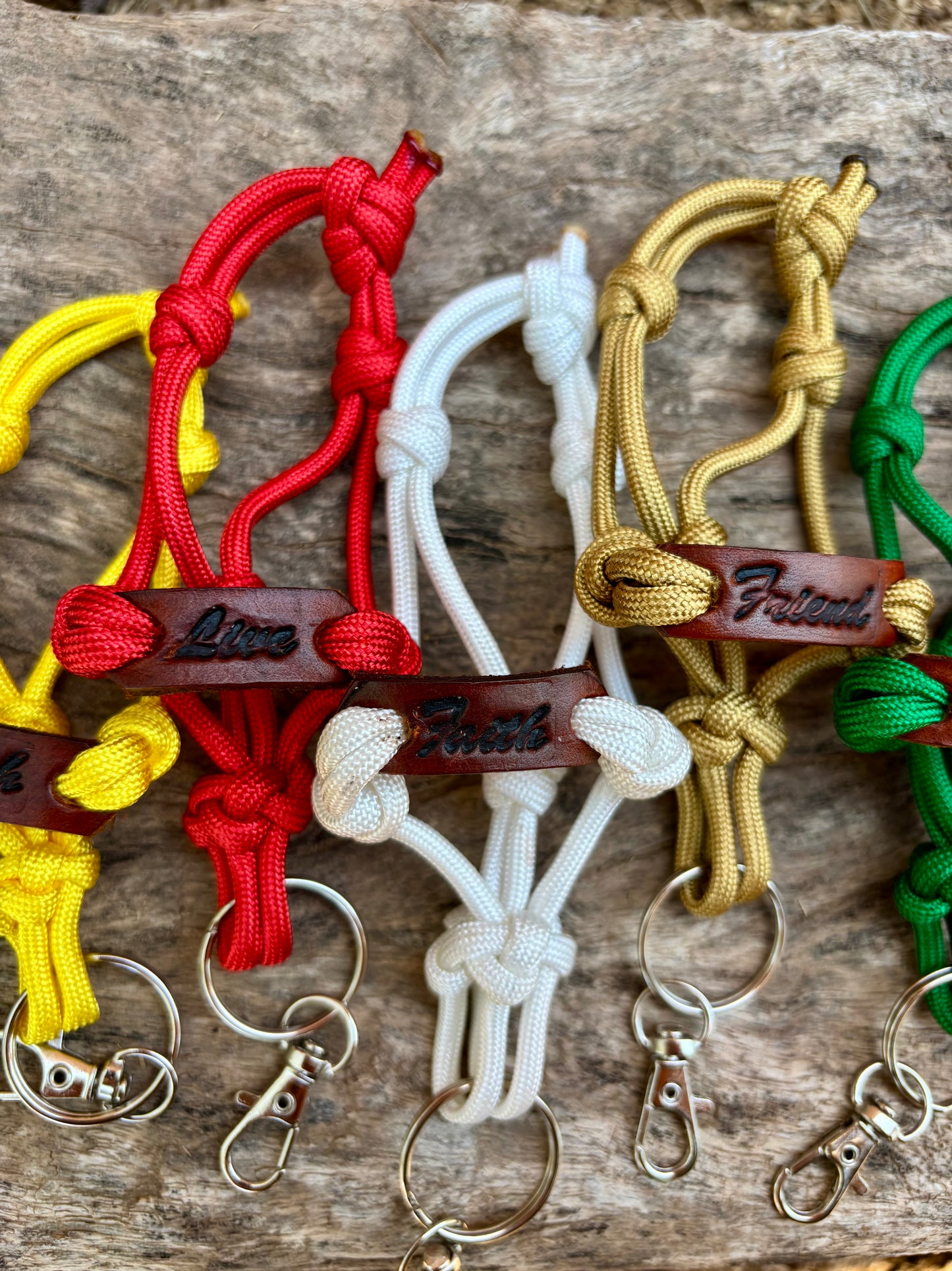 Words of Inspiration Leather Halter Keychain - Gift Items