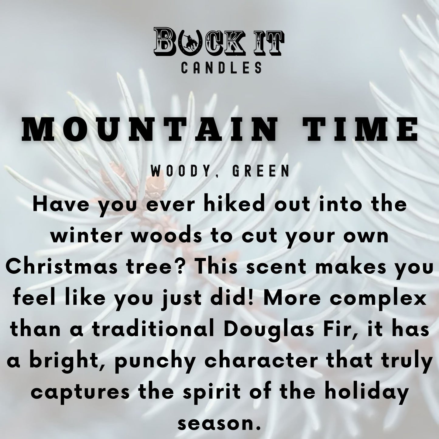 Mountain Time (Blue Spruce Scent): Western/Rustic Candles, Hand-Poured in Arizona, Coconut Apricot Soy Wax