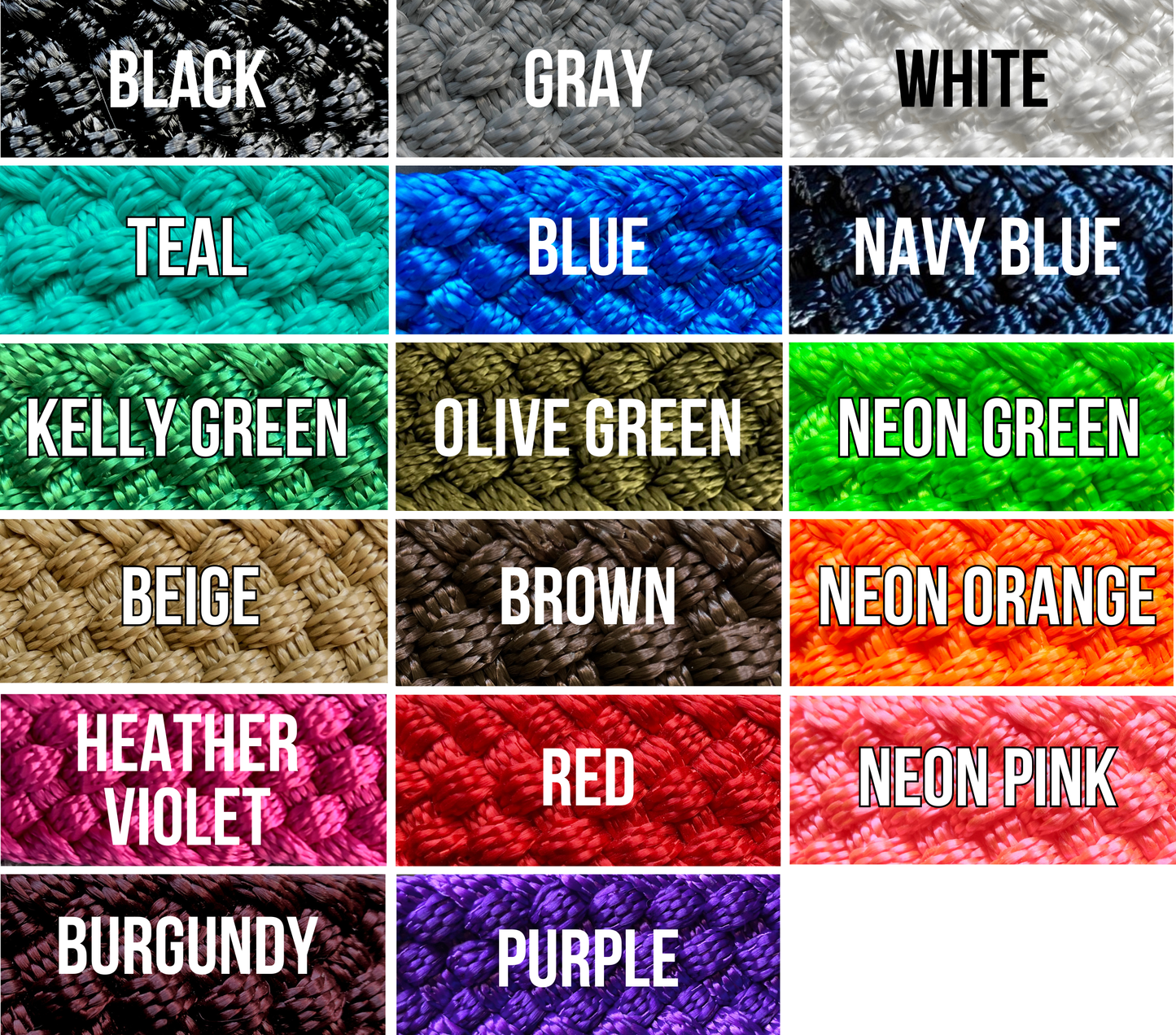 CUSTOM Mule Tape Mecate - Made to Order (popper styles vary)