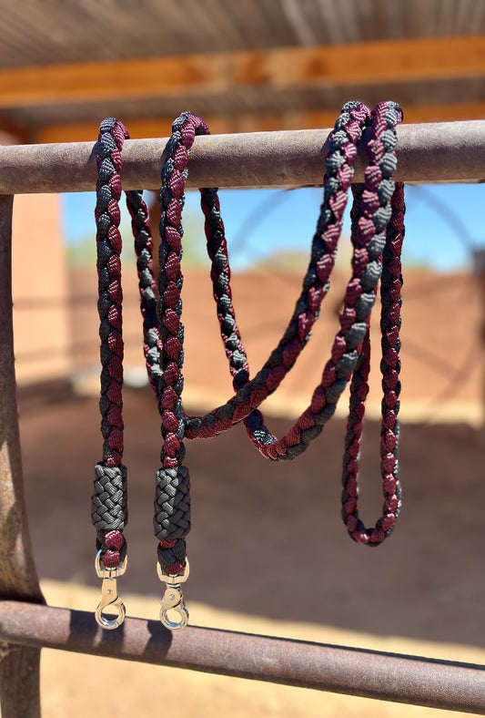 Mule Tape Roping Reins (Round Braid)