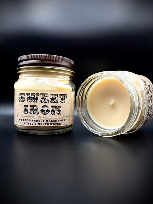 Sweet Iron (Cake Pop Scent): Western/Rustic Candles, Hand-Poured in Arizona, Coconut Apricot Soy Wax