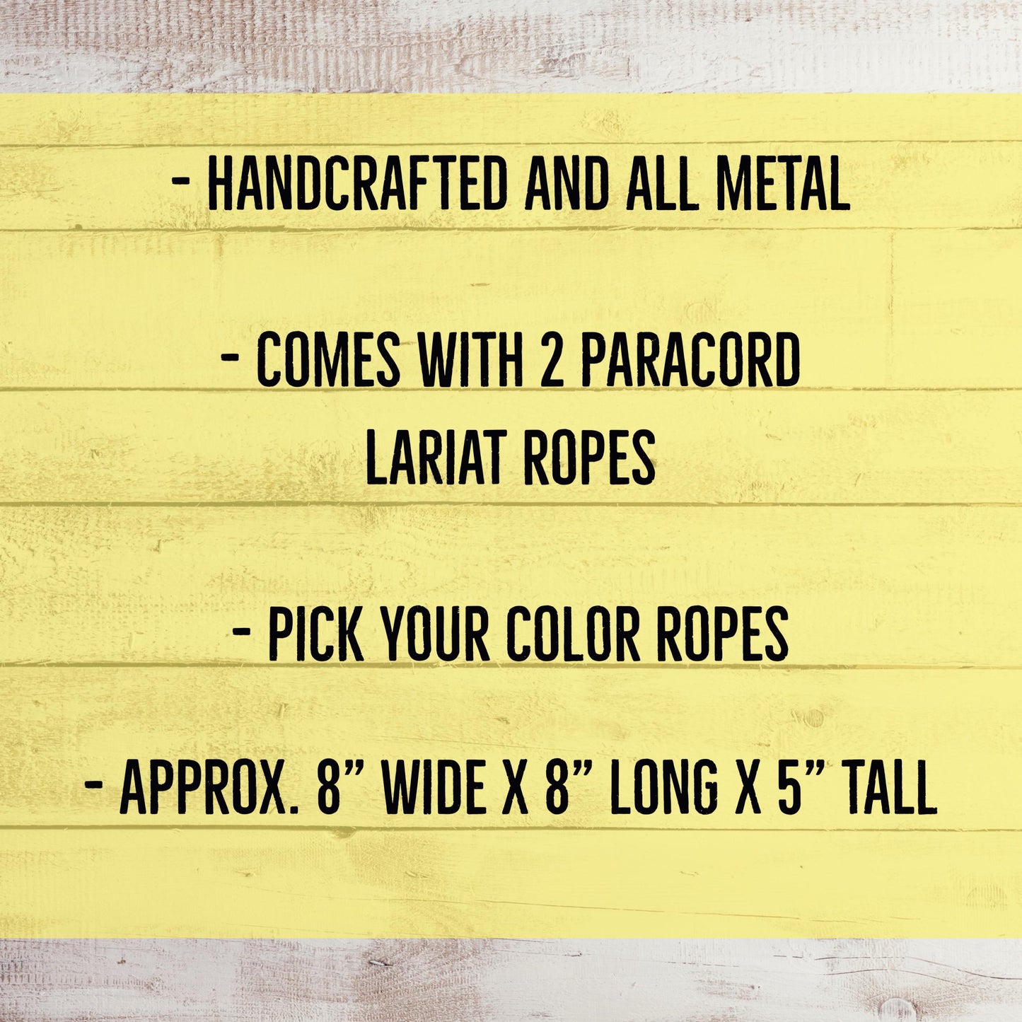 Mini Roping Dummy - All Metal - Table Roping Dummy with Paracord Lariat Ropes - Roping Gifts - Made to Order