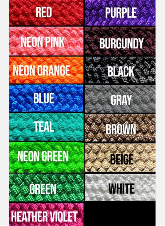 Mule Tape Split Reins, Flat Braid, - Assorted colors - Made to order