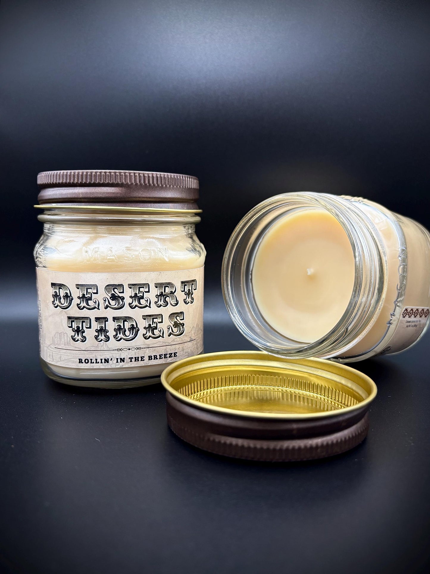 Desert Tides (Beach Linen Scent): Western Candles, Rustic Candles, Hand-Poured in Arizona, Coconut Apricot Soy Wax