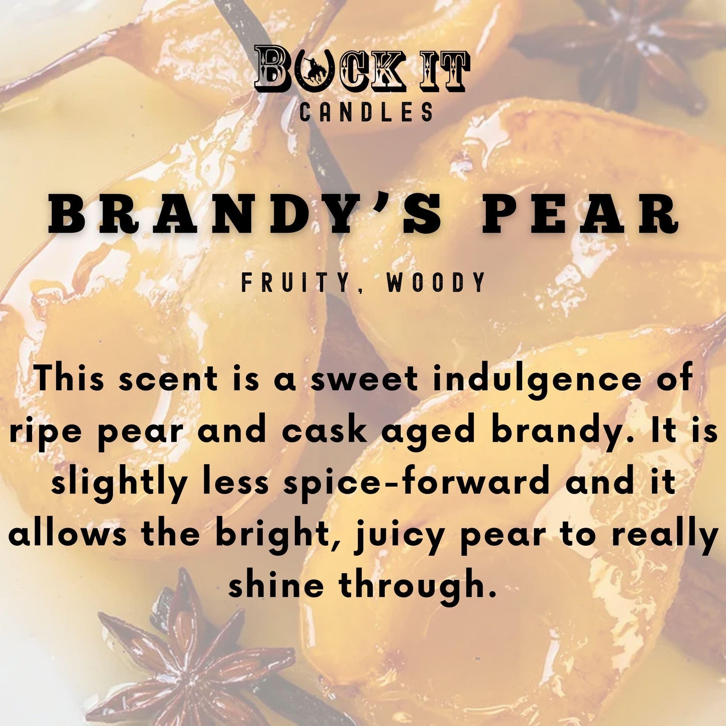 Brandy’s Pear: Western Candles, Rustic Candles, Hand-Poured in Arizona, Coconut Apricot Soy Wax