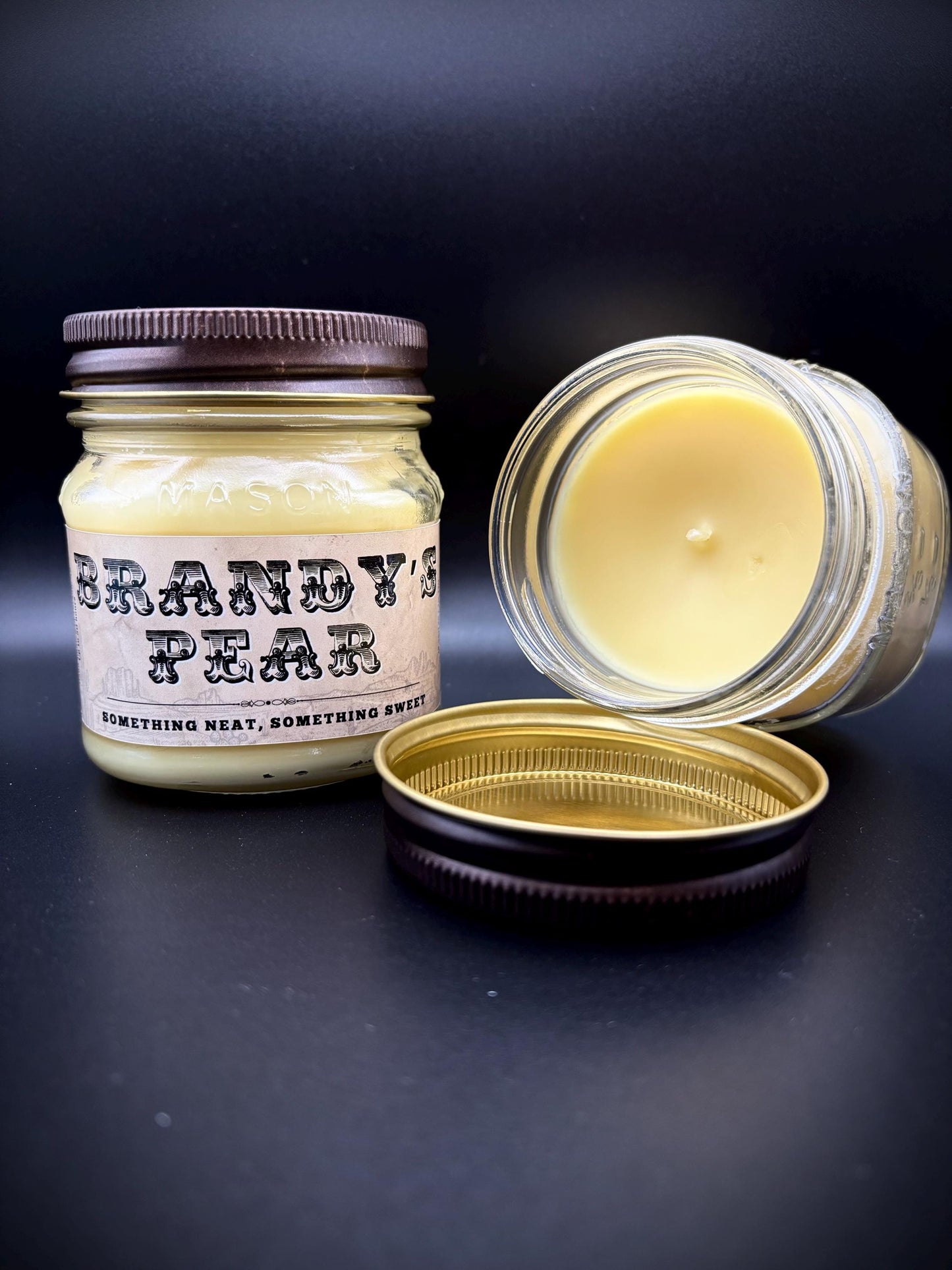 Brandy’s Pear: Western Candles, Rustic Candles, Hand-Poured in Arizona, Coconut Apricot Soy Wax