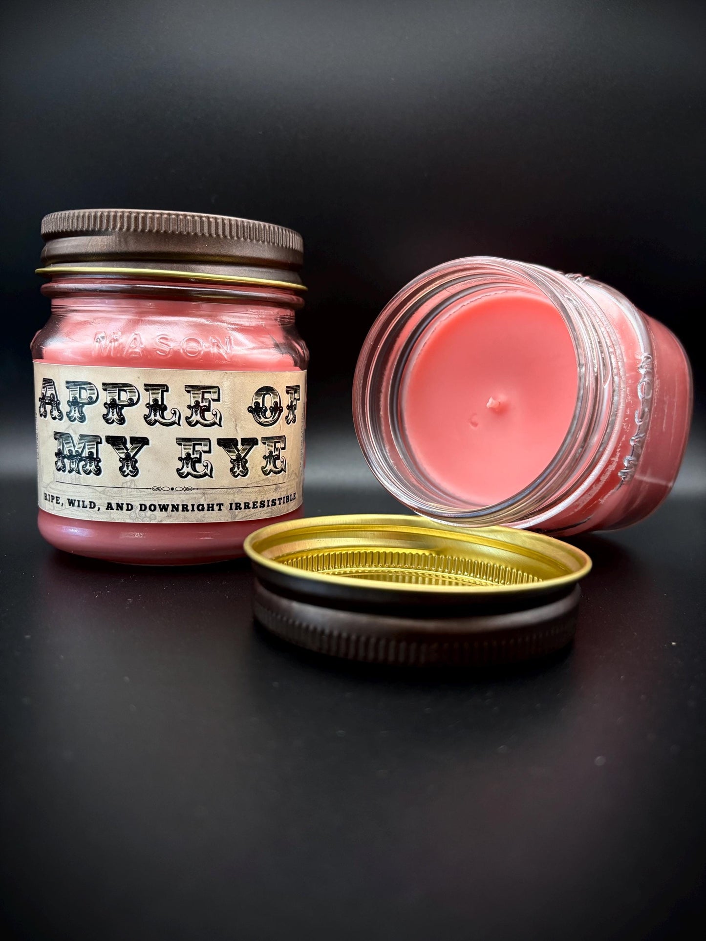 Apple Of My Eye (Apple Harvest Scent): Western Candles, Rustic Candles, Hand-Poured in Arizona, Coconut Apricot Soy Wax