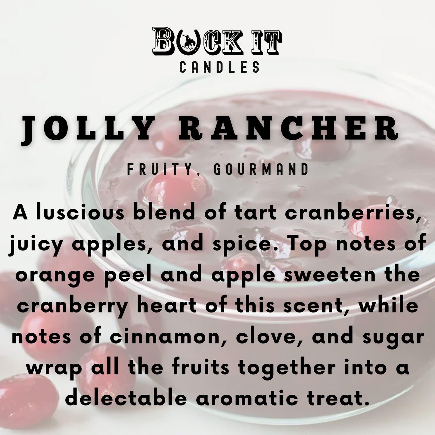 Jolly Rancher (Cranberry Apple Marmalade Scent): Western Candles, Rustic Candles, Hand-Poured in Arizona, Coconut Apricot Soy Wax