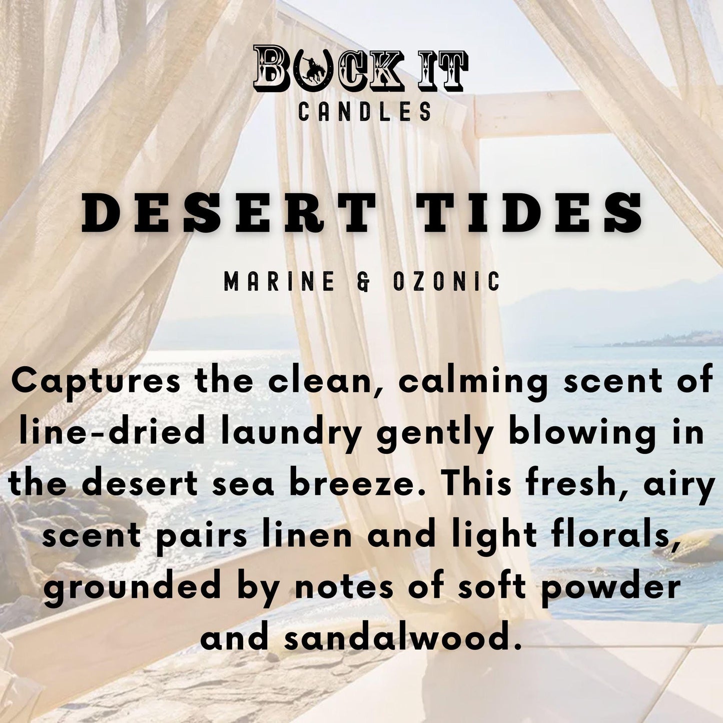 Desert Tides (Beach Linen Scent): Western Candles, Rustic Candles, Hand-Poured in Arizona, Coconut Apricot Soy Wax