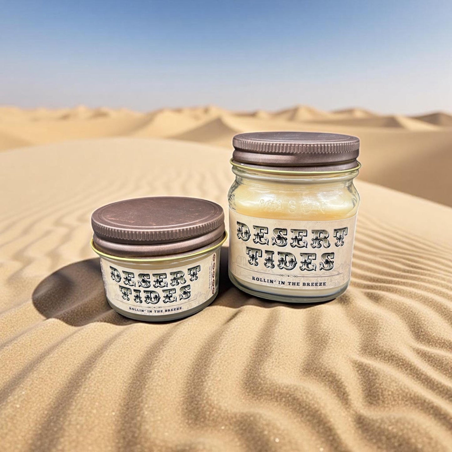 Desert Tides (Beach Linen Scent): Western Candles, Rustic Candles, Hand-Poured in Arizona, Coconut Apricot Soy Wax