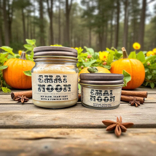 Chai Noon (Pumpkin Spice Chai Scent): Western Candles, Rustic Candles, Hand-Poured in Arizona, Coconut Apricot Soy Wax
