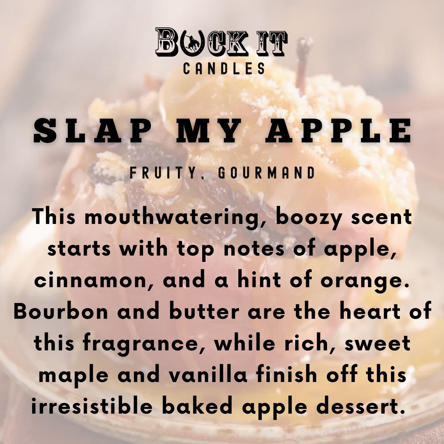 Slap My Apple (Apple and Maple Bourbon Scent): Western Candles, Rustic Candles, Hand-Poured in Arizona, Coconut Apricot Soy Wax